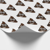 grappige poep emoji cadeaupapier (Hoek)