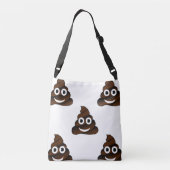 Grappige poep emoji crossbody tas tas pocketbook (Achterkant)