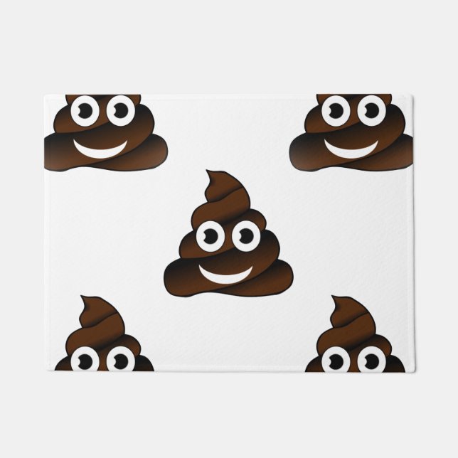 grappige poep emoji doormat deurmat (Voorkant)