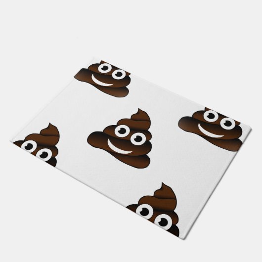 grappige poep emoji doormat deurmat (Schuin)