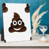 grappige poep emoji fotoplaat (Zijkant)