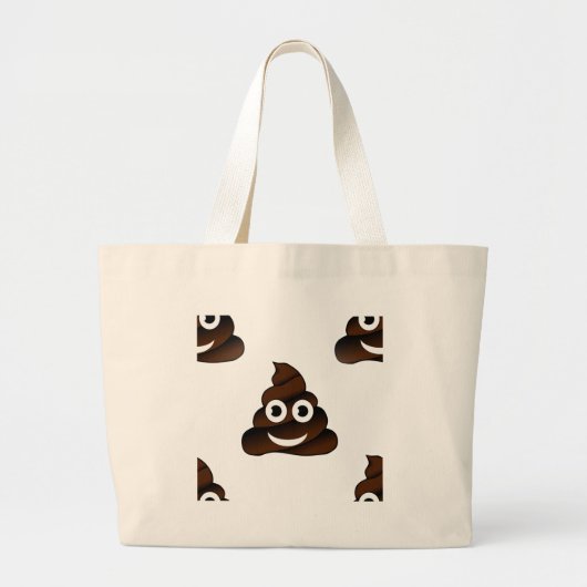 grappige poep emoji grote tote bag (Voorkant)