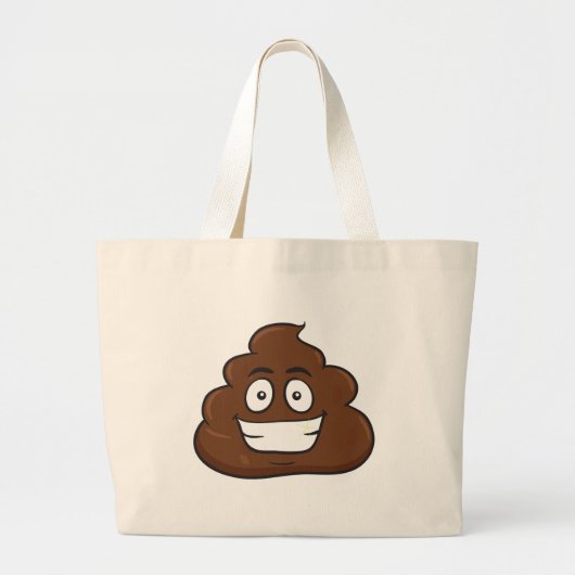 grappige poep emoji grote tote bag (Voorkant)