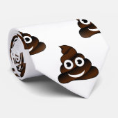 Grappige poep emoji herenkleding mannen stropdas s (Opgerold)