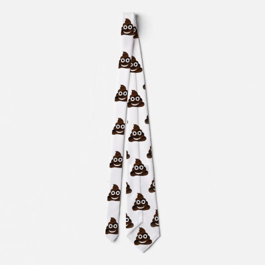 Grappige poep emoji herenkleding mannen stropdas s (Achterkant)