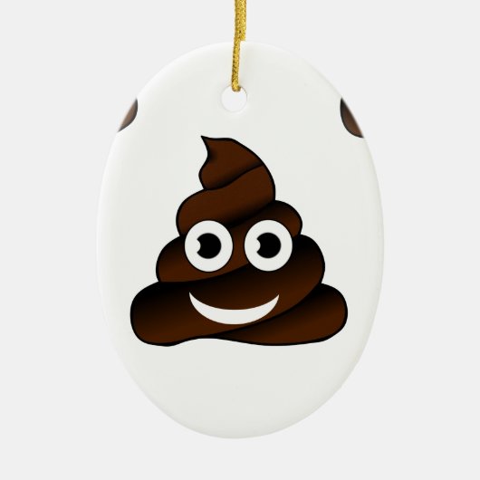 grappige poep emoji keramisch ornament (Voorkant)