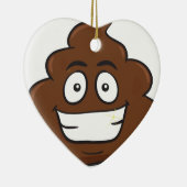 grappige poep emoji keramisch ornament (Rechts)