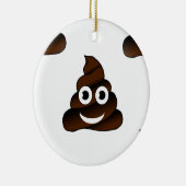 grappige poep emoji keramisch ornament (Rechts)