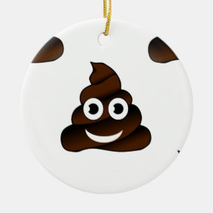 grappige poep emoji keramisch ornament