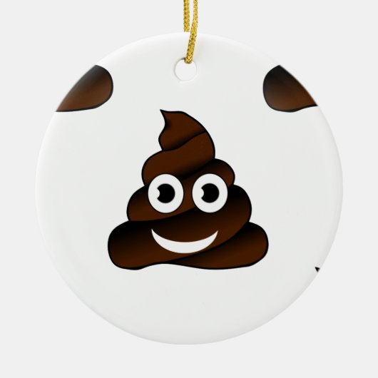 grappige poep emoji keramisch ornament (Voorkant)