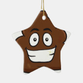 grappige poep emoji keramisch ornament (Rechts)