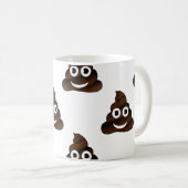 grappige poep emoji koffiemok (Voorkant rechts)
