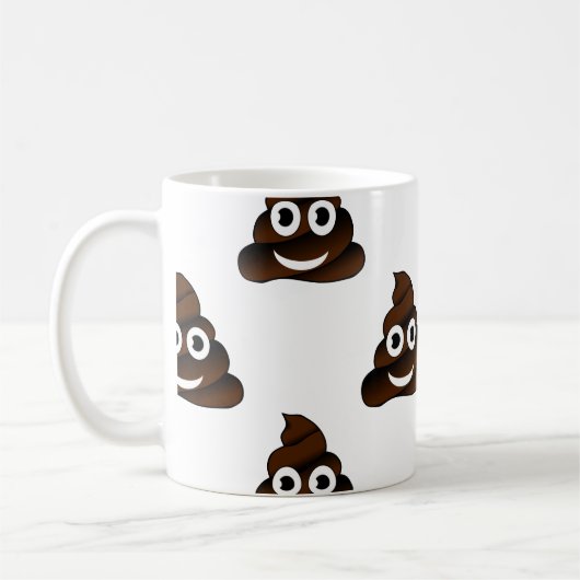 grappige poep emoji koffiemok (Links)