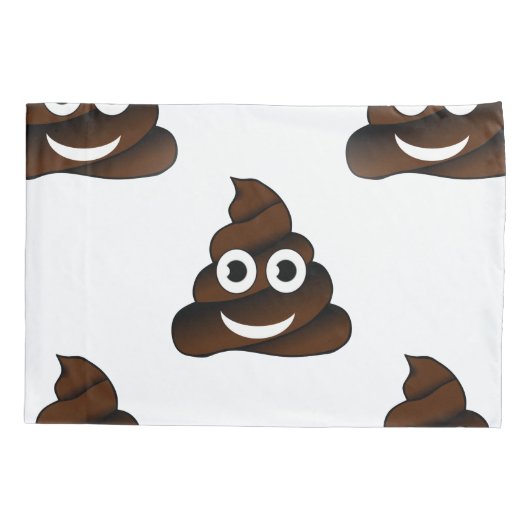 Grappige poep emoji kussen hoesje kussensloop (Achterkant)