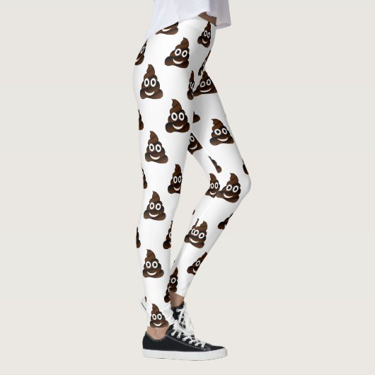 Grappige poep emoji leggings (Rechts)