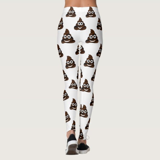 Grappige poep emoji leggings (Achterkant)