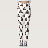 Grappige poep emoji leggings (Voorkant)