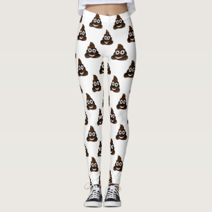 Grappige poep emoji leggings