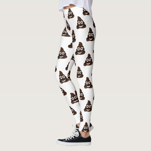 Grappige poep emoji leggings (Links)
