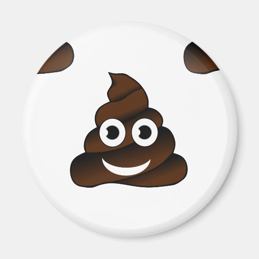 grappige poep emoji magneet (Voorkant)