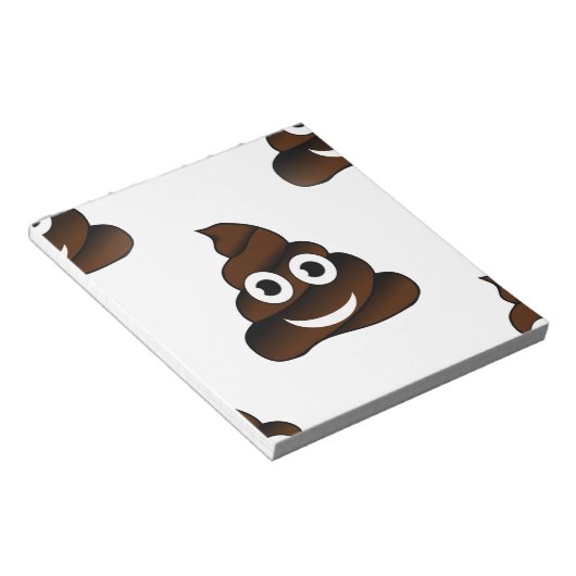 grappige poep emoji notitieblok (Schuin)