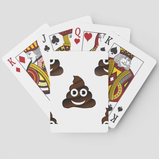 grappige poep emoji pokerkaarten (Achterkant)