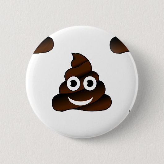 grappige poep emoji ronde button 5,7 cm (Voorkant)