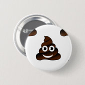 grappige poep emoji ronde button 5,7 cm (Voorkant /achterkant)