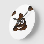 grappige poep emoji ronde klok (Hoek)