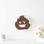 grappige poep emoji ronde klok (Huis)