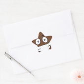 grappige poep emoji ster sticker (Envelop)