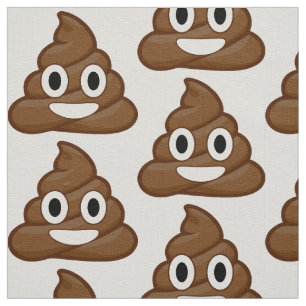 Grappige poep emoji stof
