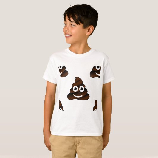 grappige poep emoji t-shirt (Voorkant volledig)