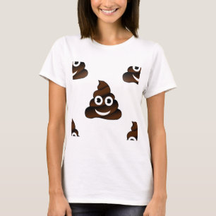grappige poep emoji t-shirt