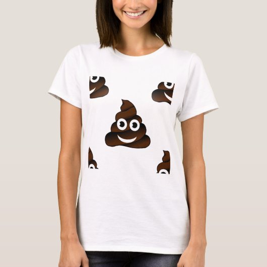 grappige poep emoji t-shirt (Voorkant)