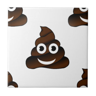 grappige poep emoji tegeltje