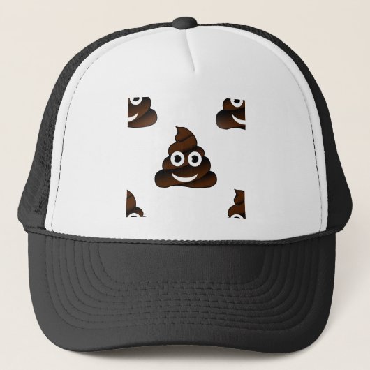 grappige poep emoji trucker pet (Voorkant)