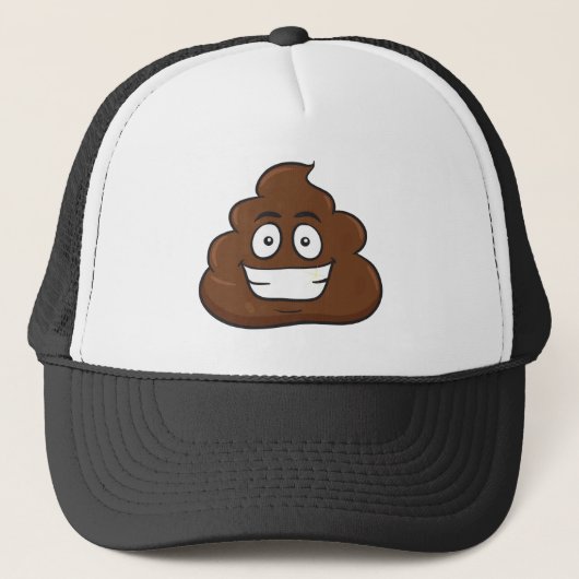 grappige poep emoji trucker pet (Voorkant)
