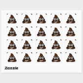 grappige poep emoji vierkante sticker (Vel)