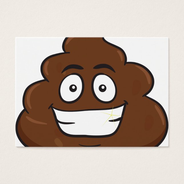 grappige poep emoji visitekaartje (Voorkant)