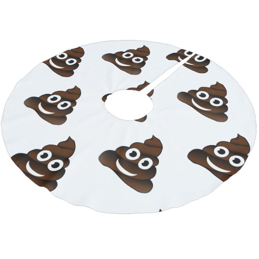 grappige poep emoji xmas kerstboomskirt kerstboom rok (Gekanteld)