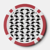 Grappige Poepende Hond Patroon Poker Chips (Achterkant)
