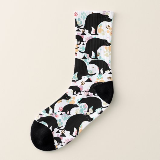 Grappige Poepende Hond Plezierig Grappig Sokken (Links - buitenkant)