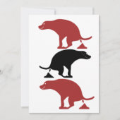 Grappige poepende honden bedankkaart (Voorkant)