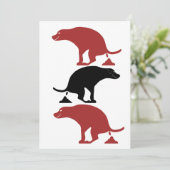 Grappige poepende honden bedankkaart (Staand voorkant)