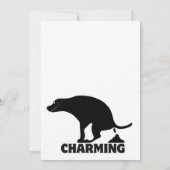 Grappige poepende honden bedankkaart (Achterkant)