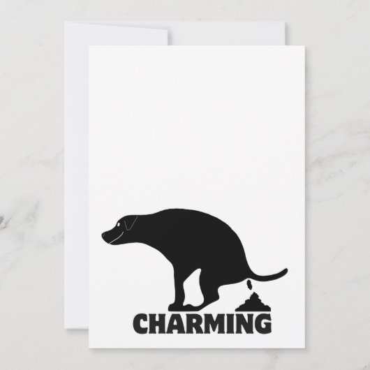 Grappige poepende honden bedankkaart (Achterkant)