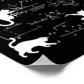 Grappige poes spelen met Wiskunde formules kitten  Poster (Hoek)