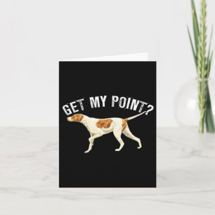 Grappige Pointer Hond Begrijp Mijn Standpunt Vogel Kaart