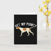 Grappige Pointer Hond Begrijp Mijn Standpunt Vogel Kaart (Gele Bloem)